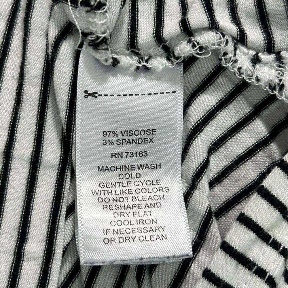 Cable & Gauge White Black Striped Maxi Dress Relaxed Tank Long Sz S - Picture 8 of 10
